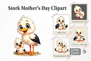 Stork Mother's Day Clipart, a Graphic by Artnoy (Thumbnail 1 of 5)