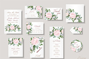 Wedding invitation with flower Peony, a Card Template by Digital illustration shop (Thumbnail 1 of 2)