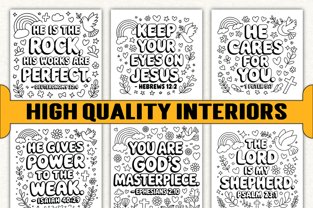 70+ Bible Verse Coloring Book Pages, an Education Illustration by Ink Gallery (Photo 3 of 6)