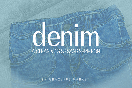 Denim Sans Serif Font, a Sans Serif Font by Graceful Market