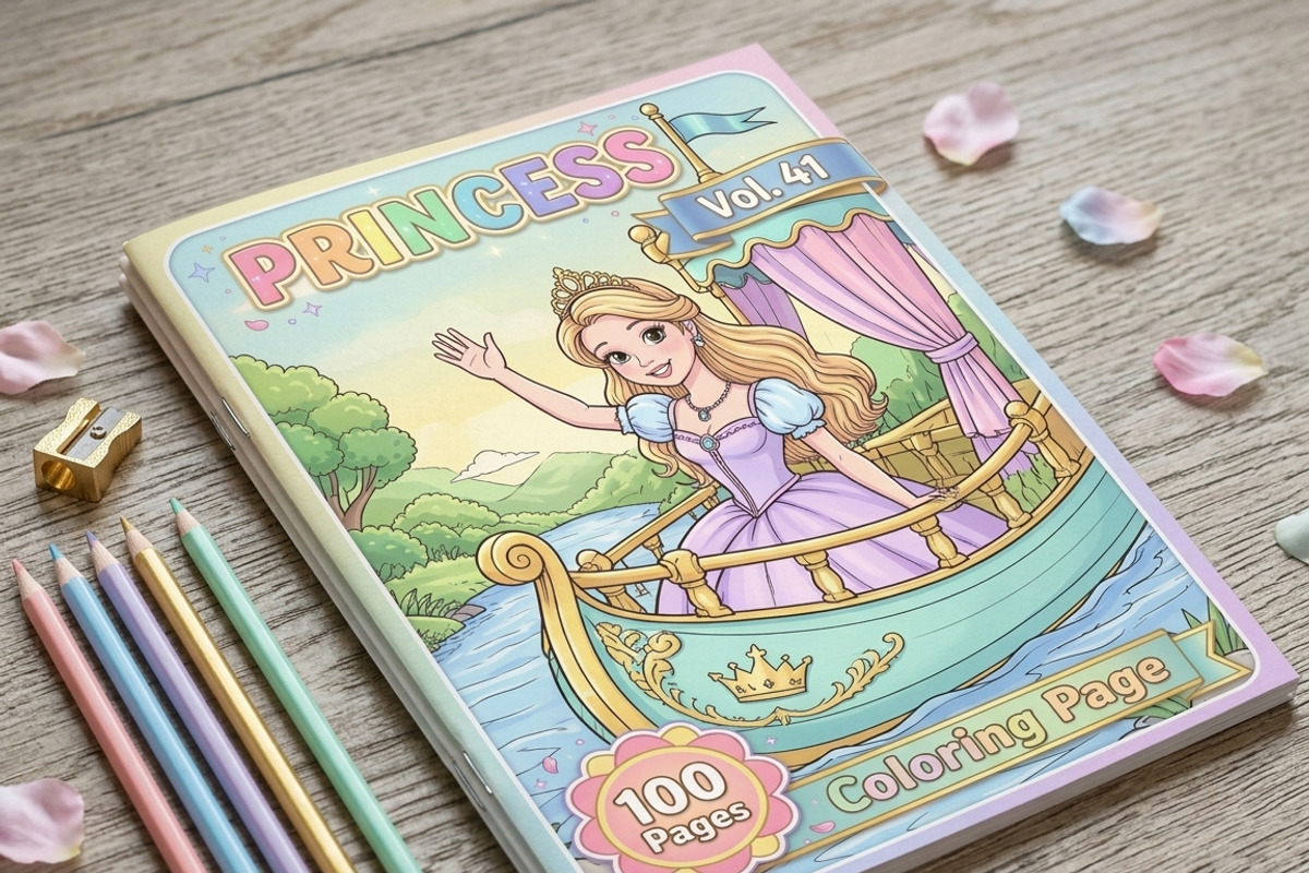 Magical Princess Coloring Book Vol41, a Person Illustration by ikarifq shop (Photo 2 of 7)