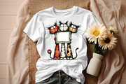 Christmas Whimsical Cats Clipart, an Illustration by Craft Nest (Thumbnail 8 of 10)