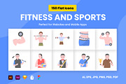 Fitness and Sports Icons, a Duotone Icon by Brickclay (Thumbnail 1 of 6)