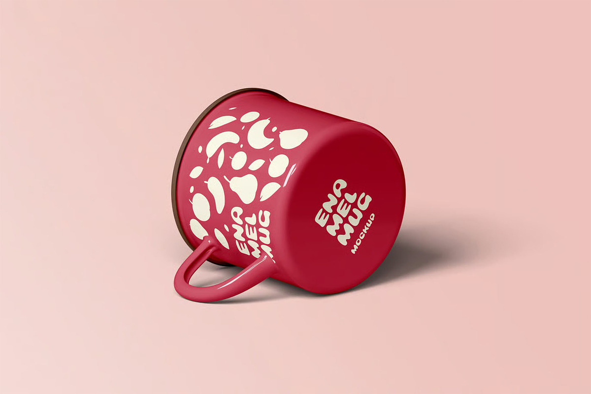 Enamel Mug Mock-up, a Cups & Container Mockup by zippypixelstudio (Photo 2 of 13)