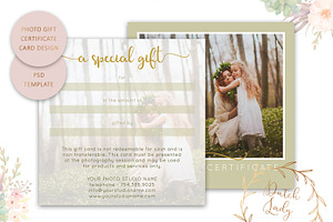 PSD Photo Gift Card Template 6