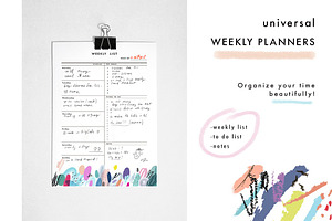 Weekly Planners. EPS & JPEG