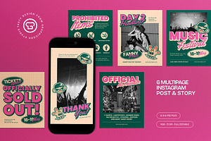 Music Event Instagram, a Social Media Template by graphicook