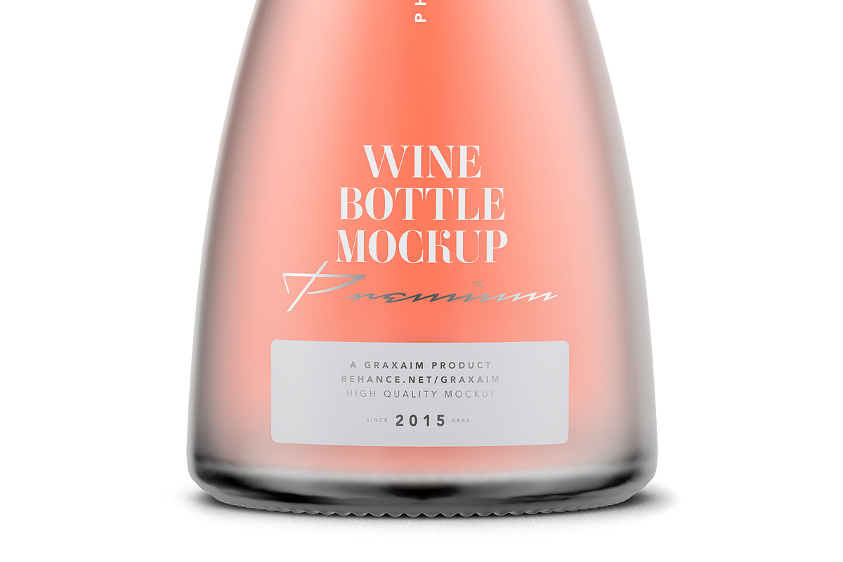 Frosted Bottle Mockup - Rose Wine, a Product Mockup by Graxaim Mock-up (Photo 4 of 6)