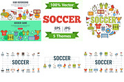 Soccer Banners and Concepts, a Sport Illustration by TAlex (Thumbnail 1 of 6)