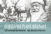 Christmas Plans Brushes for PS/PRO, a Brush Add-On by Polka Dot Pixels (Thumbnail 1 of 2)
