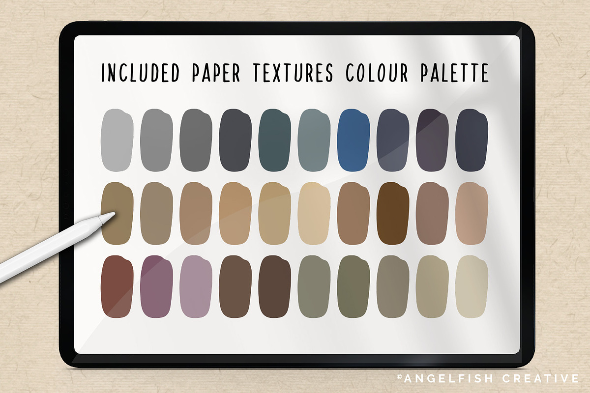 Paper Textures Procreate Brush Set, a Brush Add-On by AngelfishCreative (Photo 12 of 12)
