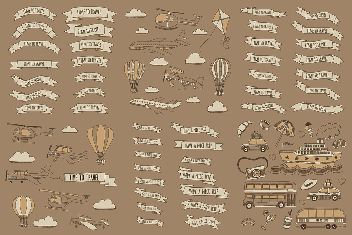 BIG BUNGLE Vector travel set, an Object Graphic by Art Loft (Photo 8 of 18)
