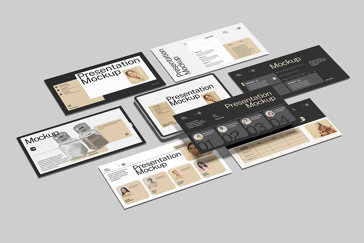 Slides Presentation Mockup, a Wearable Device Mockup by Graphiculon (Photo 2 of 11)