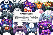 Halloween Gaming Controllers Clipart, an Illustration by DreamArtGraphic (Thumbnail 1 of 5)