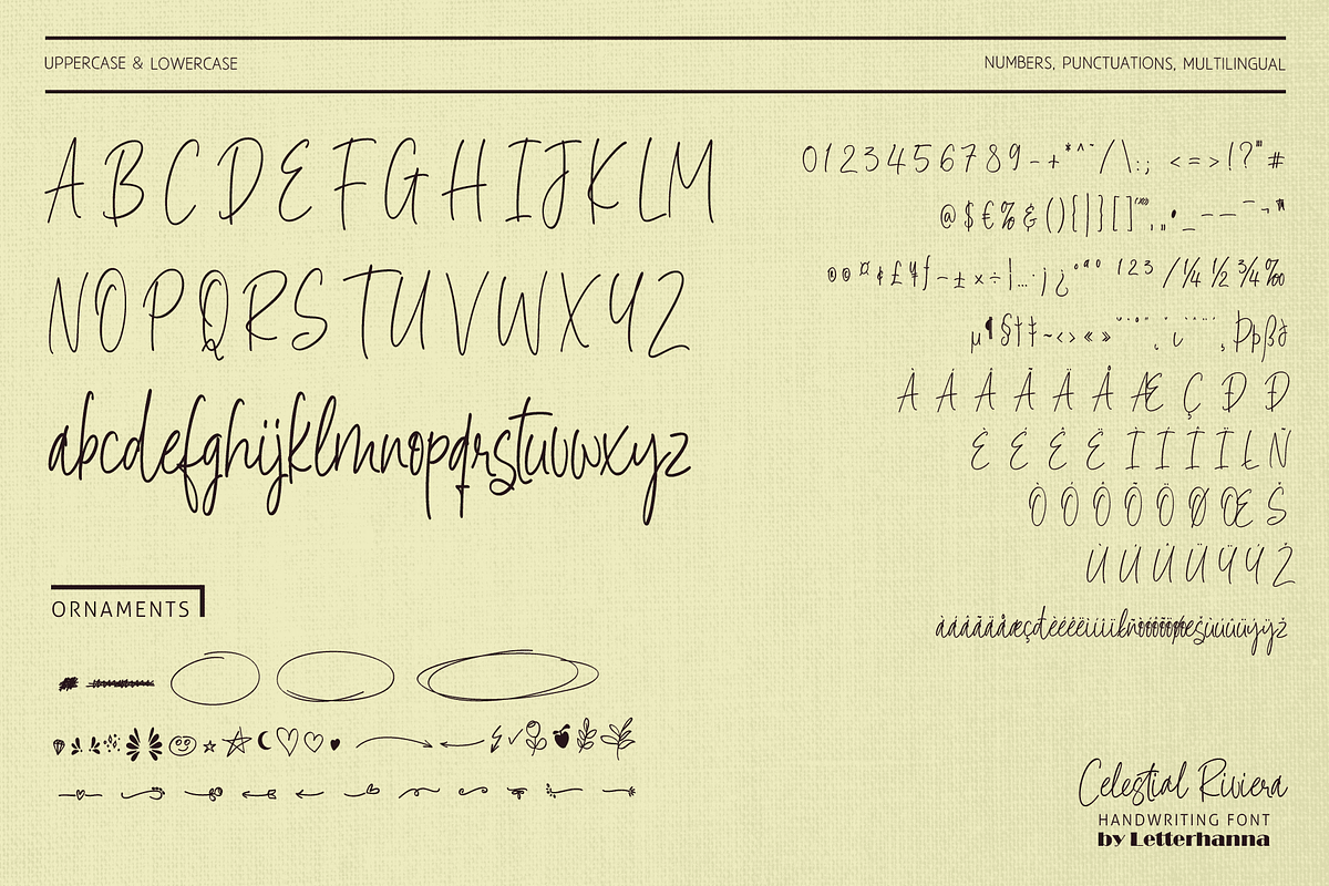 Celestial Riviera Handwriting Font, a Handwritten Font by Letterhanna Studio (Photo 8 of 10)
