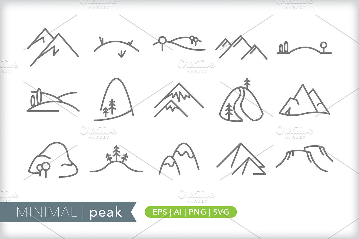 Minimal peak icons, an Outline Icon by Picture Window (Photo 1 of 5)