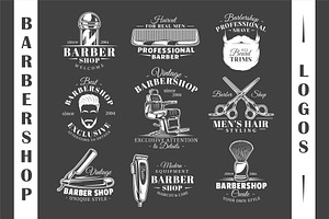 18 Barbershop Logos Templates