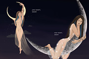 LUNALOGIA. Cosmic goddesses, a Person Illustration by Chikovnaya (Thumbnail 2 of 14)