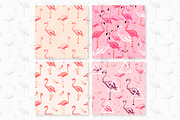 Flamingo seamless vector patterns, a Pattern Graphic by Artem Vorotnikov (Thumbnail 5 of 6)