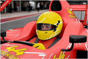 Formula Car Cockpit PSD, an Advertising Mockup by Bruno's Shop