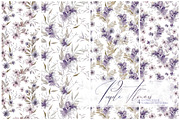 4 Watercolor Purple Seamless Flowers, a Pattern Graphic by Knopazyzy (Thumbnail 1 of 5)