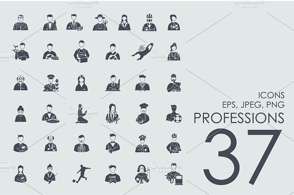 37 Professions Icons