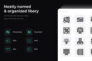 50 Web design icons, an Outline Icon by Wencory (Thumbnail 1 of 2)