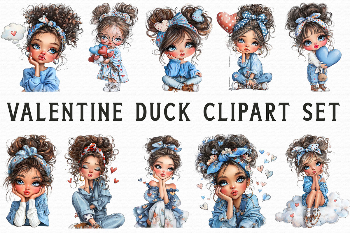 Watercolor Romantic Girl Clipart, an Illustration by Libby Wishes (Photo 2 of 7)