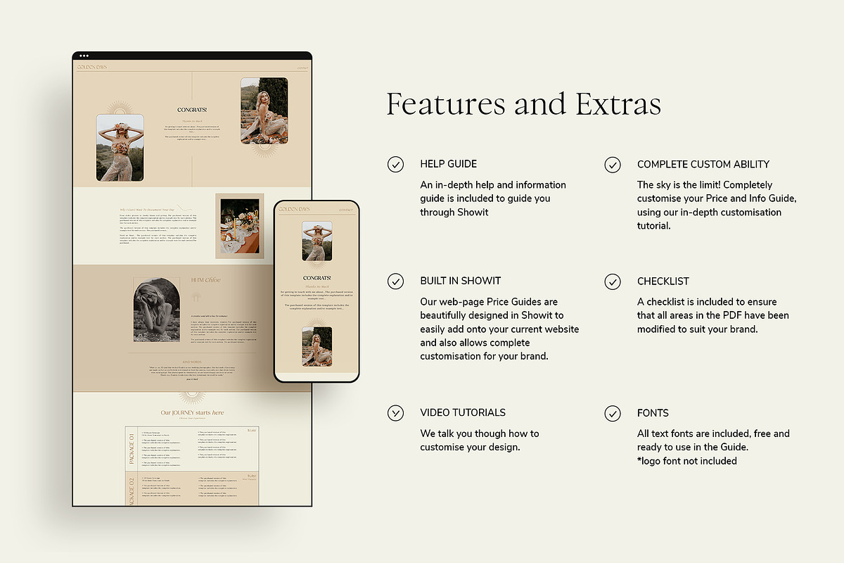 Elegant | Photo Price Guide Webpage, a Websites & App Template by Studio Leelou (Photo 8 of 8)
