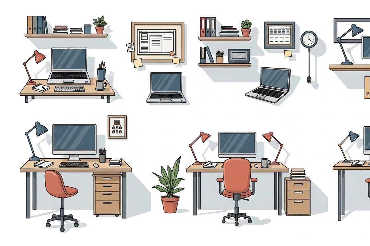 26 Vector Office Workspace Icon, a Background Graphic by adenpinkstore (Photo 7 of 10)