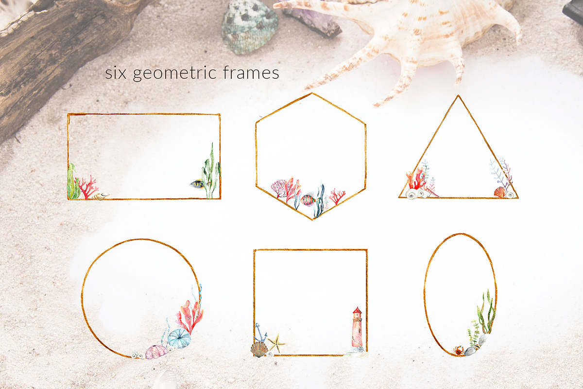 By The Sea – Watercolor Collection, an Illustration by SophieLittleEye (Photo 6 of 12)