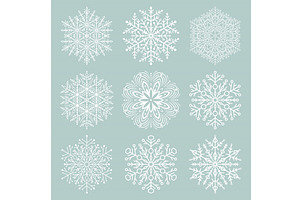 Set of Snowflakes, a Texture Graphic by FineArtStudio