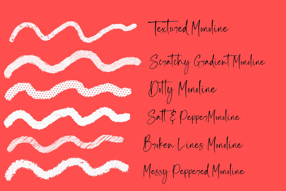 Monoliner Brushes for Procreate, a Brush Add-On by KJP Designs (Photo 10 of 10)