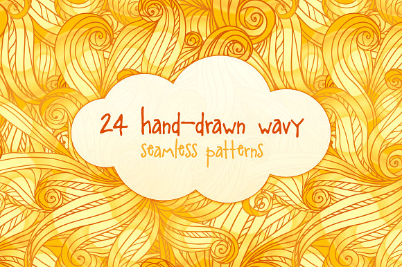 24 hand-drawn seamless patterns preview 6