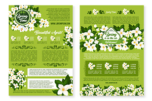 Spring Vector Wishes Posters Of Flowers Bunches