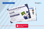 Preschool Graduation Diploma Canva, a Card Template by Snapybiz (Thumbnail 2 of 7)