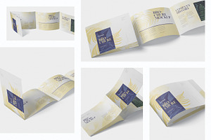 4-Fold Brochure Mockup - A4 Landscap