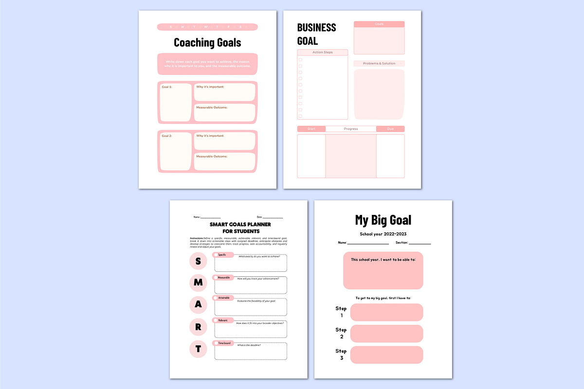 Personal Growth Goal Planner, a Stationery Template by Shumaya (Photo 4 of 4)