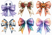 Watercolor Spooky Momma Bow PNG, an Illustration by Craft Nest (Thumbnail 3 of 6)