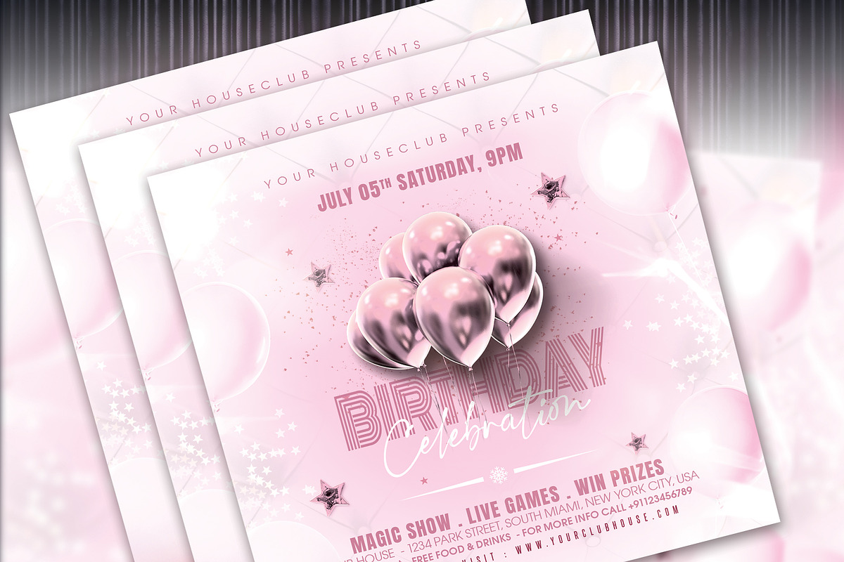 Birthday Party Flyer, a Templates & Theme by MithilaCreation (Photo 5 of 5)