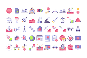 250 Mars Exploration Icons