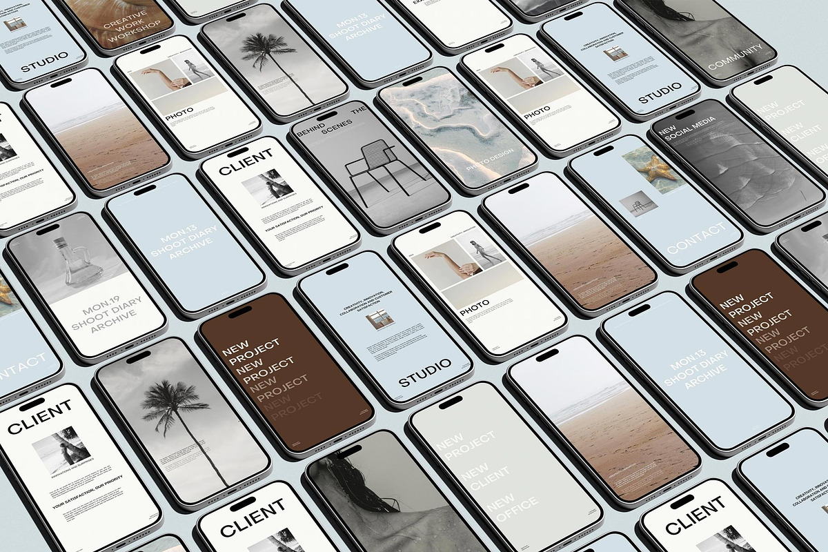 Carly iPhone Mockup Collection, an iPhone Mockup by Mockup Line (Photo 2 of 9)