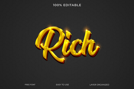 Luxury Gold Color Text Effect