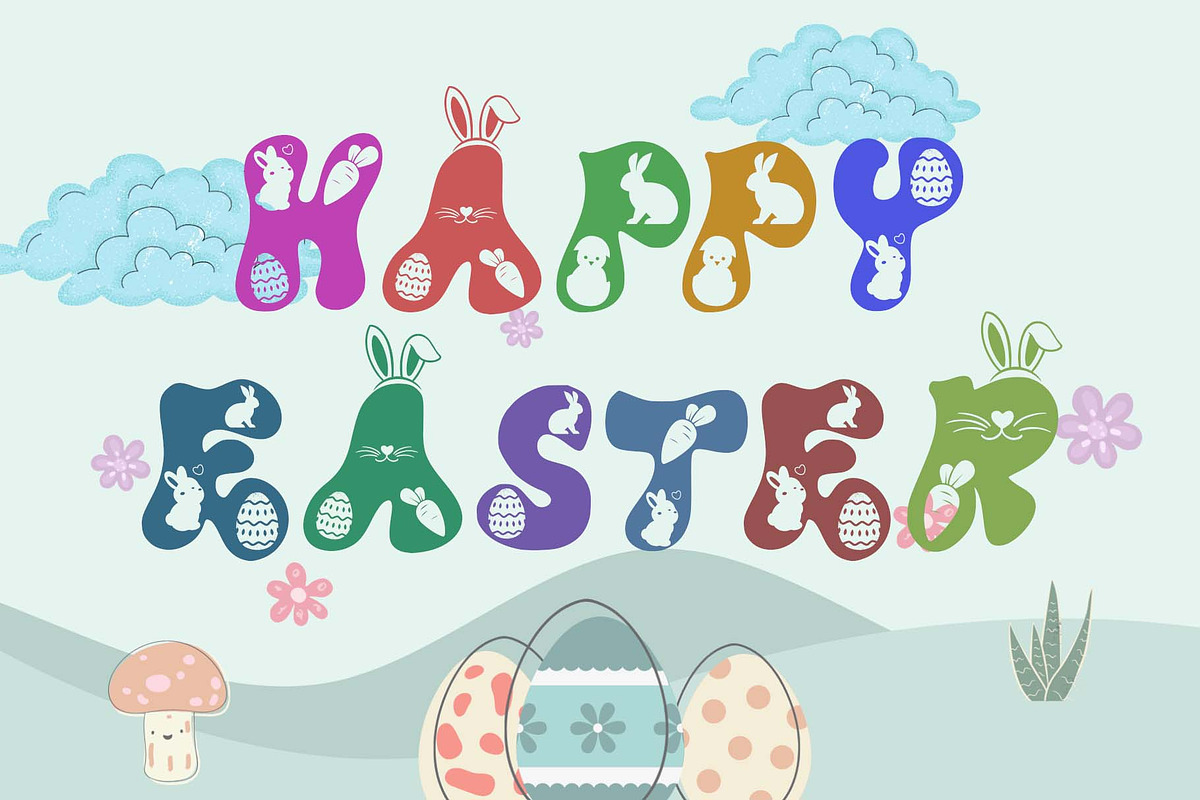 Easter Family, a Handwritten Font by Yoga Letter (Photo 2 of 6)