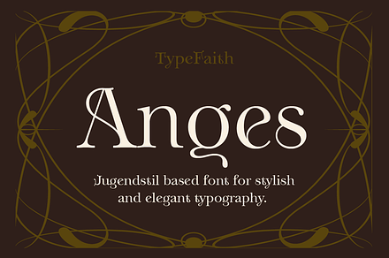 Anges - stylistic Art Nouveau font