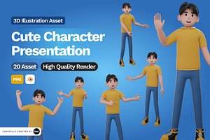 3D Cute Character Presentation