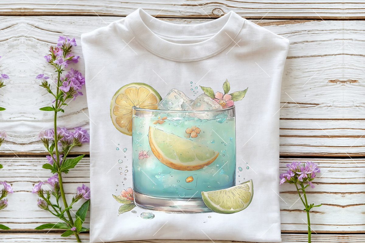 Whimsical Summer Tropical Drink Clip, an Illustration by OK Design (Photo 4 of 6)