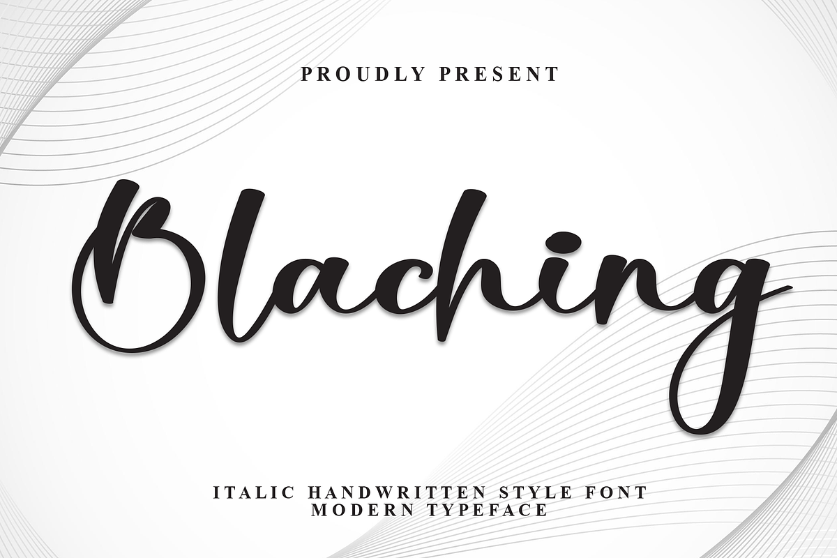 Blaching | Script Font, a Handwritten Font by Scratchones (Photo 1 of 8)