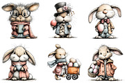 Whimsical Bunny Easter Clipart Bundl, an Illustration by Sublimation Artist (Thumbnail 5 of 7)