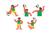 Character Beach Volleyball Man Vol.2, a Sport Illustration by SLAB! Design (Thumbnail 3 of 3)